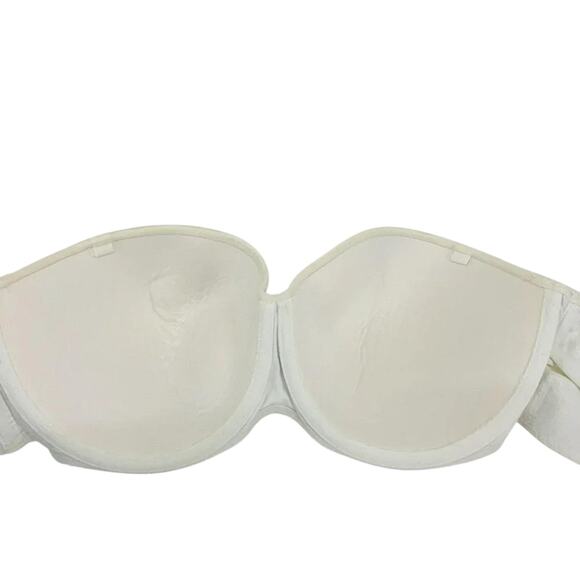 Victoria's Secret Body by White Strapless Bra Lace Accent 36D - Picture 5 of 9
